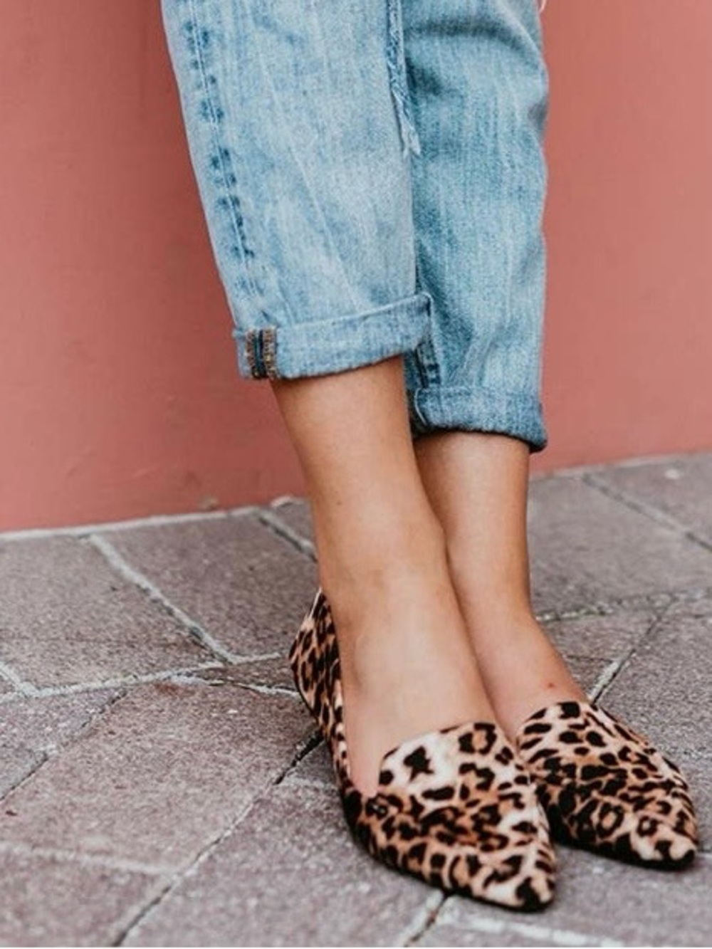 ROLLASOLE’s Leopard Print Pointed Flats - Brown/Black/Cream